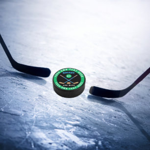 Creëer Uw Eigen Ice Hockey Eigen Naam Nummer Puck