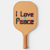 Creëer Uw eigen ik hou van vrede en leven groot Pickleball Paddle (Voorkant)