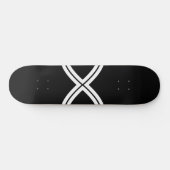 Creëer Uw Eigen Infinity Sjabloon Zwart & Wit Skateboard (Horizontaal)