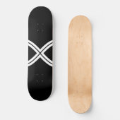 Creëer Uw Eigen Infinity Sjabloon Zwart & Wit Skateboard (Voorkant)