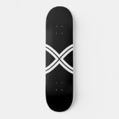 Creëer Uw Eigen Infinity Sjabloon Zwart & Wit Skateboard (Voorkant)