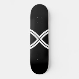 Creëer Uw Eigen Infinity Sjabloon Zwart & Wit Skateboard