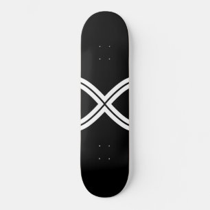 Creëer Uw Eigen Infinity Sjabloon Zwart & Wit Skateboard