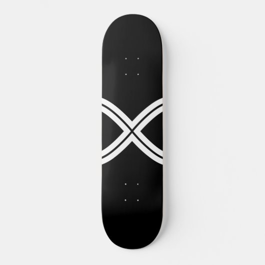 Creëer Uw Eigen Infinity Sjabloon Zwart & Wit Skateboard (Voorkant)