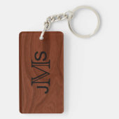 Creëer uw eigen Initialen met monogram | rustiek h Sleutelhanger (achterkant)