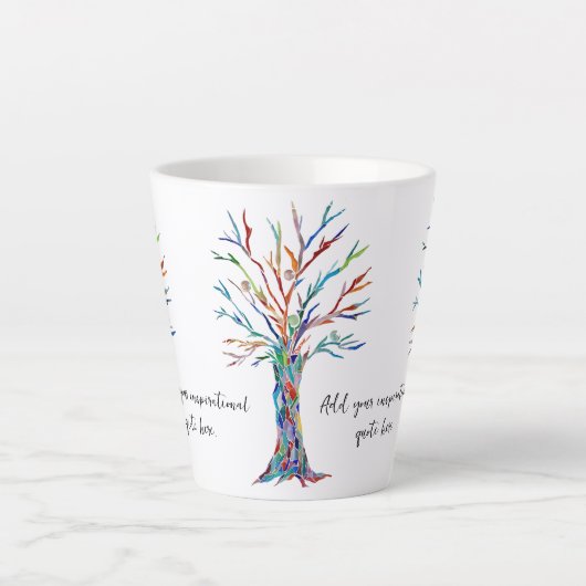 Creëer Uw eigen Inspirerend prijsopgave Latte Mok (Voorkant)