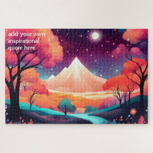creëer uw eigen inspirerend quote, landscape legpuzzel