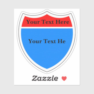 Creëer Uw eigen Interstate Highway Sign Sticker