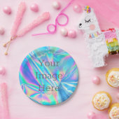 Creëer Uw eigen Iridescent Faux Holographic Folie Papieren Bordje (Feest)