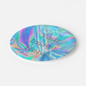 Creëer Uw eigen Iridescent Faux Holographic Folie Papieren Bordje (Gekanteld)