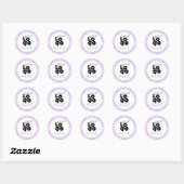 Creëer Uw eigen Iridescent Faux Opal Folie Logo Ronde Sticker (Vel)