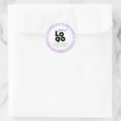 Creëer Uw eigen Iridescent Faux Opal Folie Logo Ronde Sticker (Tas)