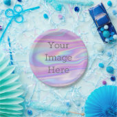 Creëer uw eigen iriserende faux holografische vloe papieren bordje (Feest)