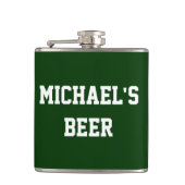 Creëer Uw eigen Jouw naam Bier toevoegen Heupfles (Voorkant)