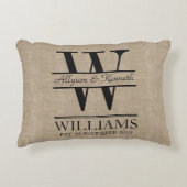 Creëer Uw eigen Jubileum Burlap Decoratief Kussen (Voorkant)