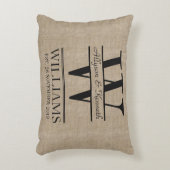 Creëer Uw eigen Jubileum Burlap Decoratief Kussen (Voorkant(Verticaal))