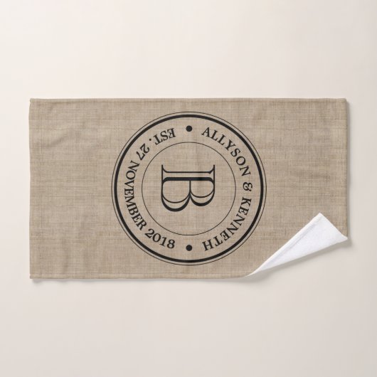 Creëer Uw eigen Jubileum Burlap Handdoek (Handdoek)