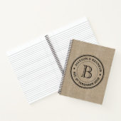 Creëer Uw eigen Jubileum Burlap Notitieboek (Binnen)