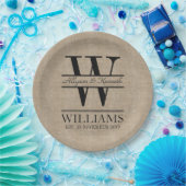 Creëer Uw eigen Jubileum Burlap Papieren Bordje (Feest)