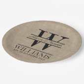 Creëer Uw eigen Jubileum Burlap Papieren Bordje (Gekanteld)