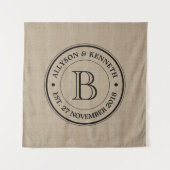 Creëer Uw eigen Jubileum Burlap Wandkleed (Voorkant)