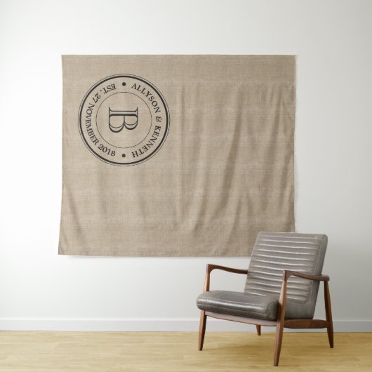Creëer Uw eigen Jubileum Burlap Wandkleed (In Situ (horizontaal))