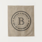 Creëer Uw eigen Jubileum Burlap Wandkleed (Voorkant)