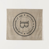 Creëer Uw eigen Jubileum Burlap Wandkleed (Voorkant (horizontaal))