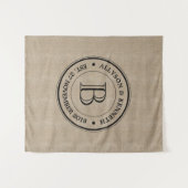 Creëer Uw eigen Jubileum Burlap Wandkleed (Voorkant (horizontaal))