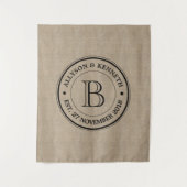 Creëer Uw eigen Jubileum Burlap Wandkleed (Voorkant)