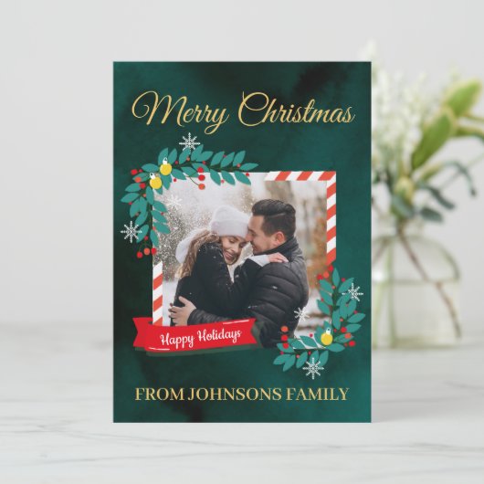 Creëer Uw eigen Kaart voor aangepaste kerstfoto's (Staand voorkant)