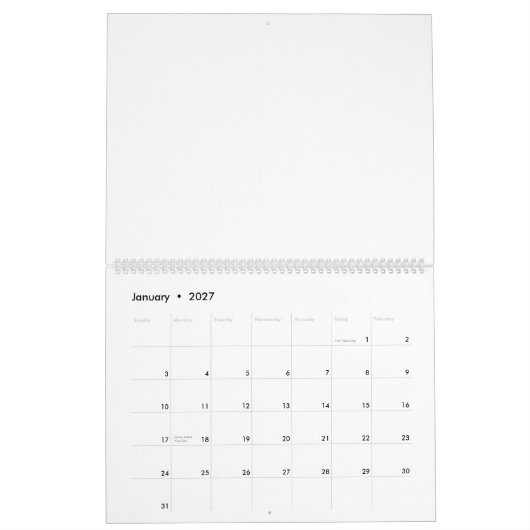 Creëer Uw eigen Kalender (Jan 2027)