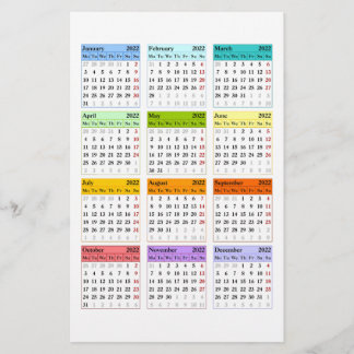 Creëer uw eigen kalender voor 2022 flyer
