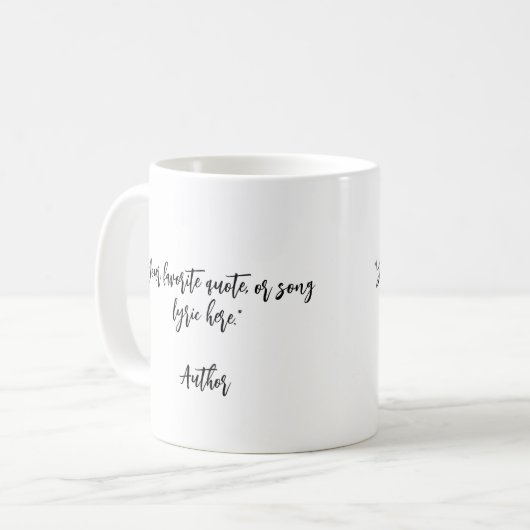 Creëer uw eigen kalligrafie citaat koffiemok (Voorkant links)