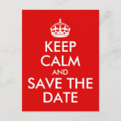 Creëer uw eigen kalm bewaren en de datum opslaan aankondigingskaart (Voorkant)