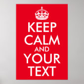 Creëer Uw eigen kalm en Jouw tekst houden Poster (Voorkant)
