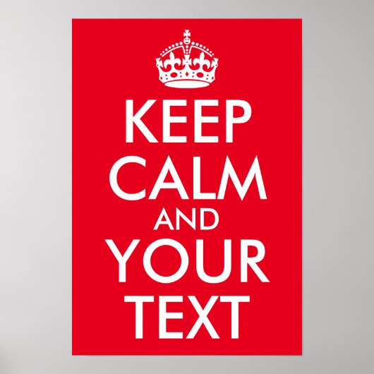 Creëer Uw eigen kalm en Jouw tekst houden Poster (Voorkant)