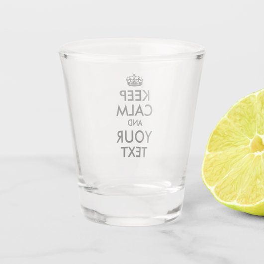 Creëer Uw eigen kalm en Jouw tekst houden Shot Glas (Achterkant)