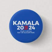 Creëer Uw Eigen Kamala Harris 2024 Ronde Button 3,2 Cm (Voorkant)