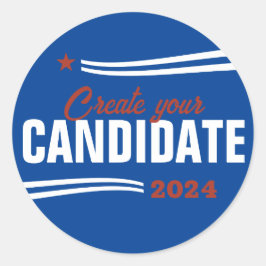 Creëer Uw eigen kandidaat Ronde Sticker