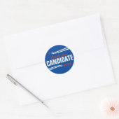 Creëer Uw eigen kandidaat Ronde Sticker (Envelop)