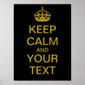 Creëer Uw eigen "Keep Calm"-Poster (messing) Poster (Voorkant)