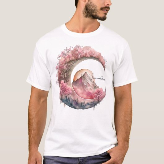 Creëer Uw eigen Kersenbloesemmaanlandschap T-shirt (Voorkant)