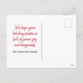 Creëer Uw eigen kerstboomstructuur Feestdagenkaart (Achterkant)