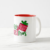 Creëer Uw eigen kerstcadeautje voor eigen gebruik Tweekleurige Koffiemok (Voorkant rechts)