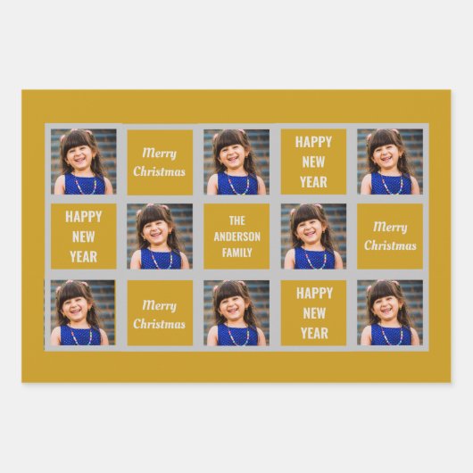 Creëer Uw eigen kerstfeestdag met foto's Inpakpapier Vel (Voorkant)