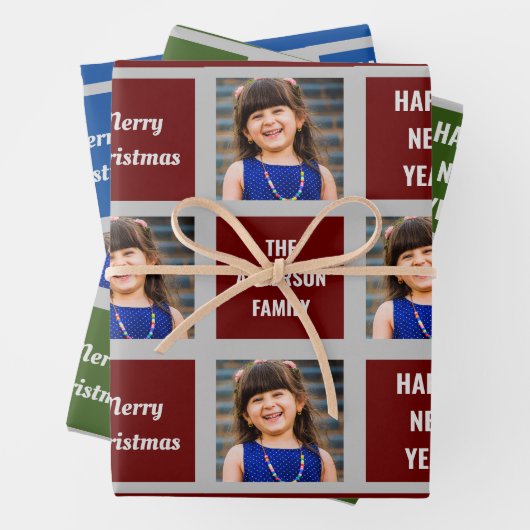 Creëer Uw eigen kerstfeestdag met foto's Inpakpapier Vel (In situ)