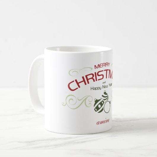 Creëer Uw eigen kerstfeestdag mok (Voorkant links)