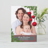 Creëer Uw eigen kerstfoto Feestdagenkaart (Staand voorkant)