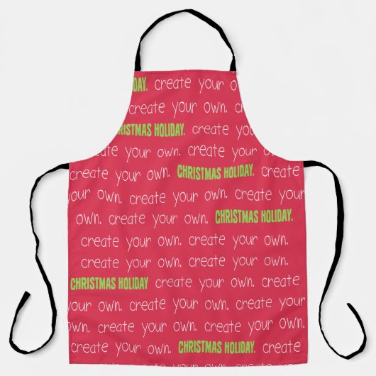 Creëer Uw eigen Kerstmis Schort (Voorkant)